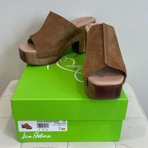 Sam Edelman Whiskey Suede Open Toe Clog “Josselyn” NEW IN BOX - Size 7